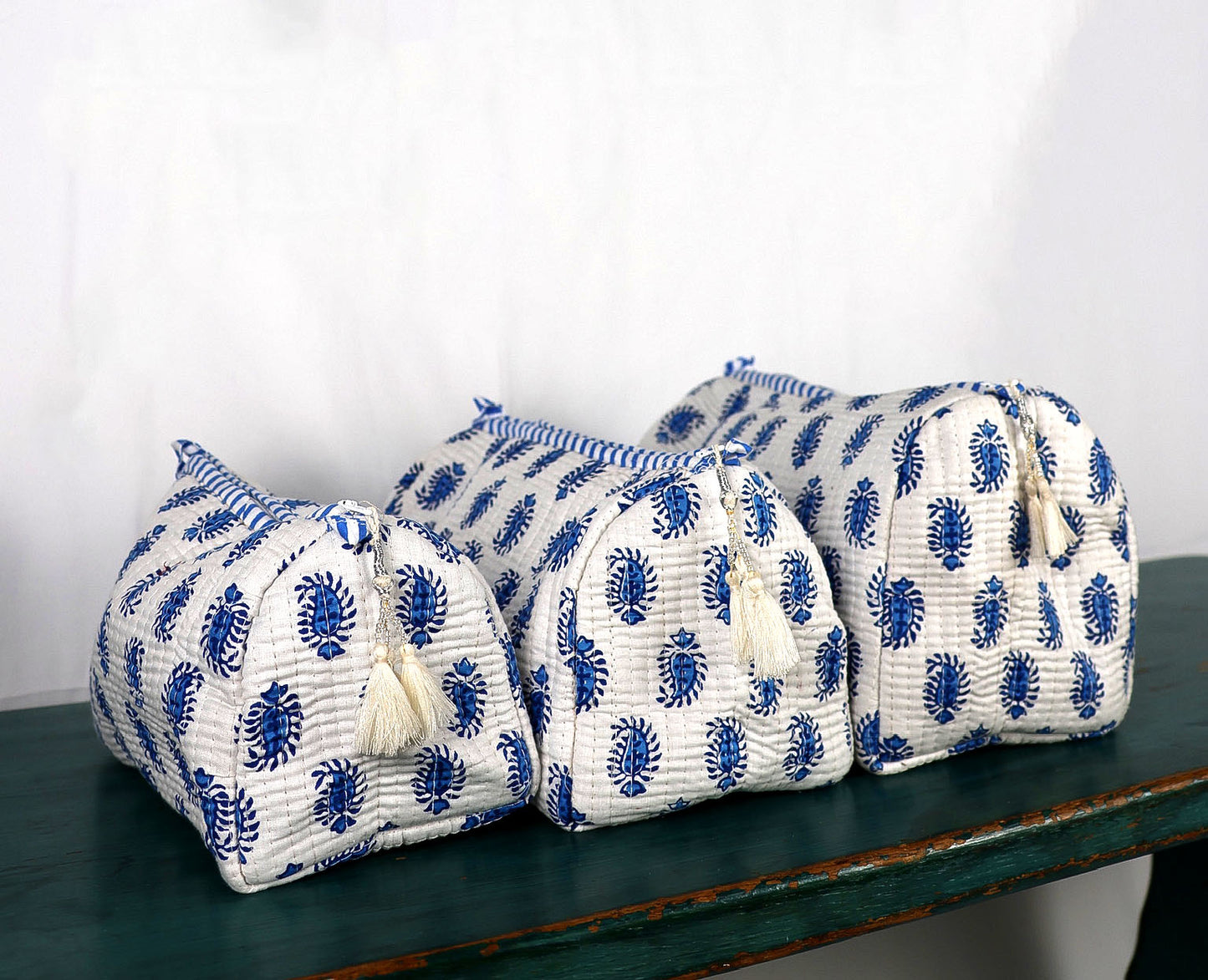 Blue Paisley Nesting Pouches