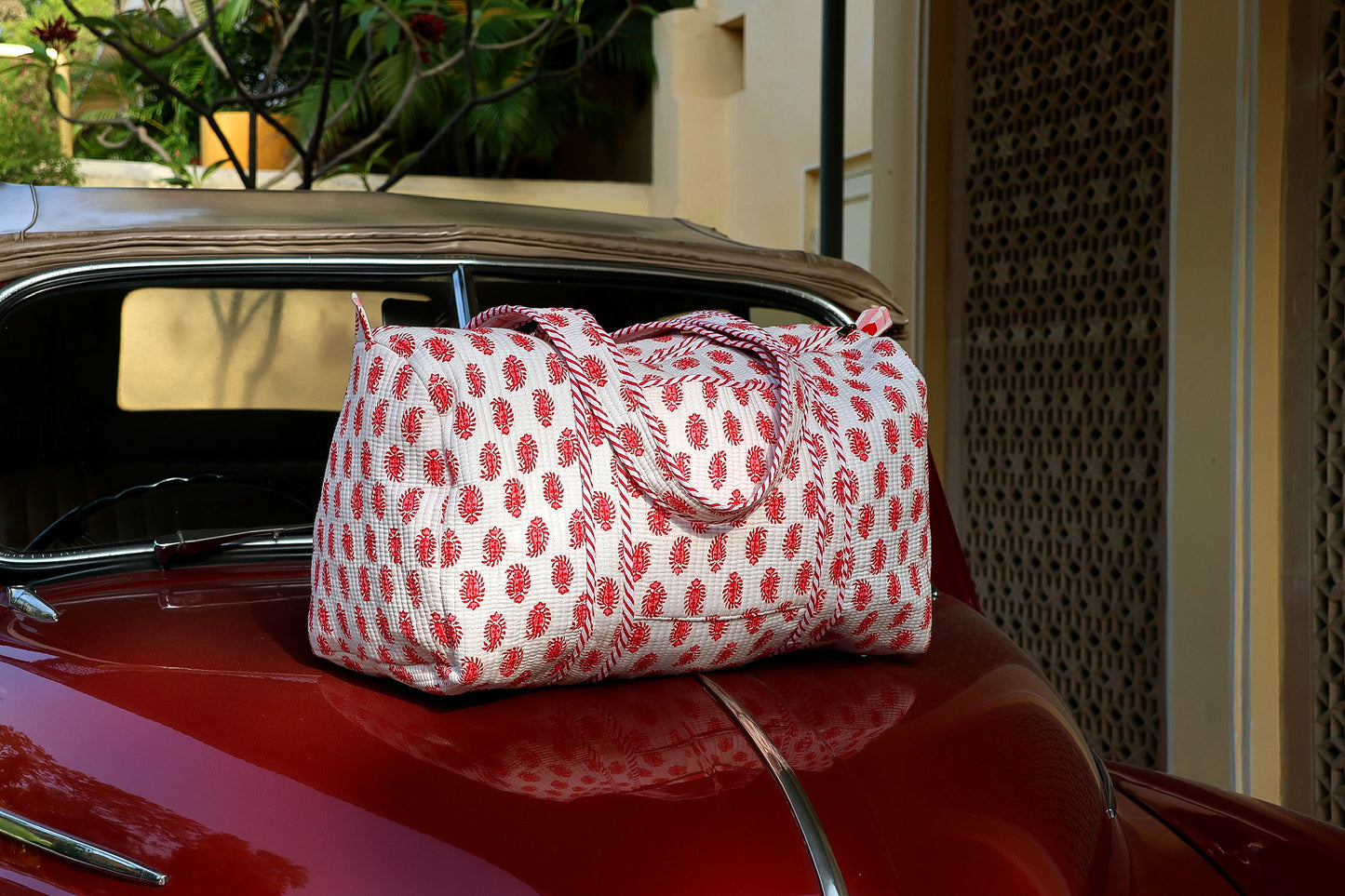 Red Paisley Duffle