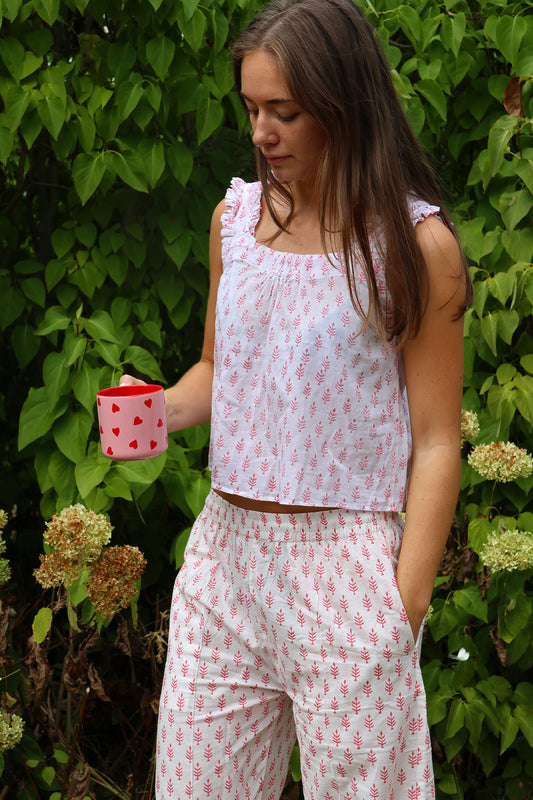 Coral Breeze Pyjama Top - Vest