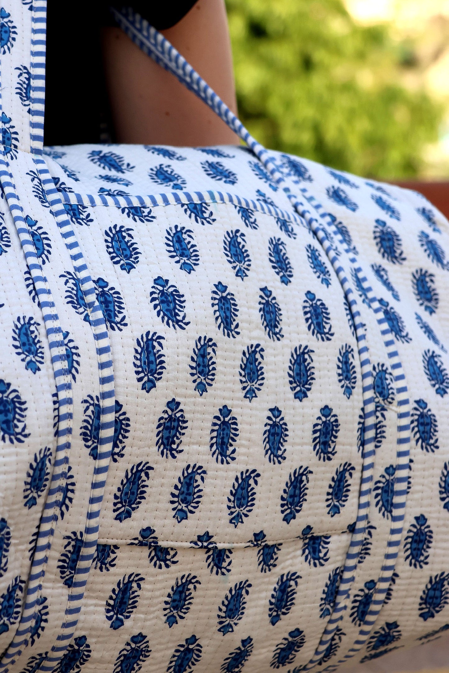 Blue Paisley Duffle
