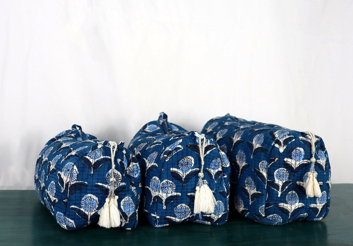 Indigo Bloom Nesting Pouches