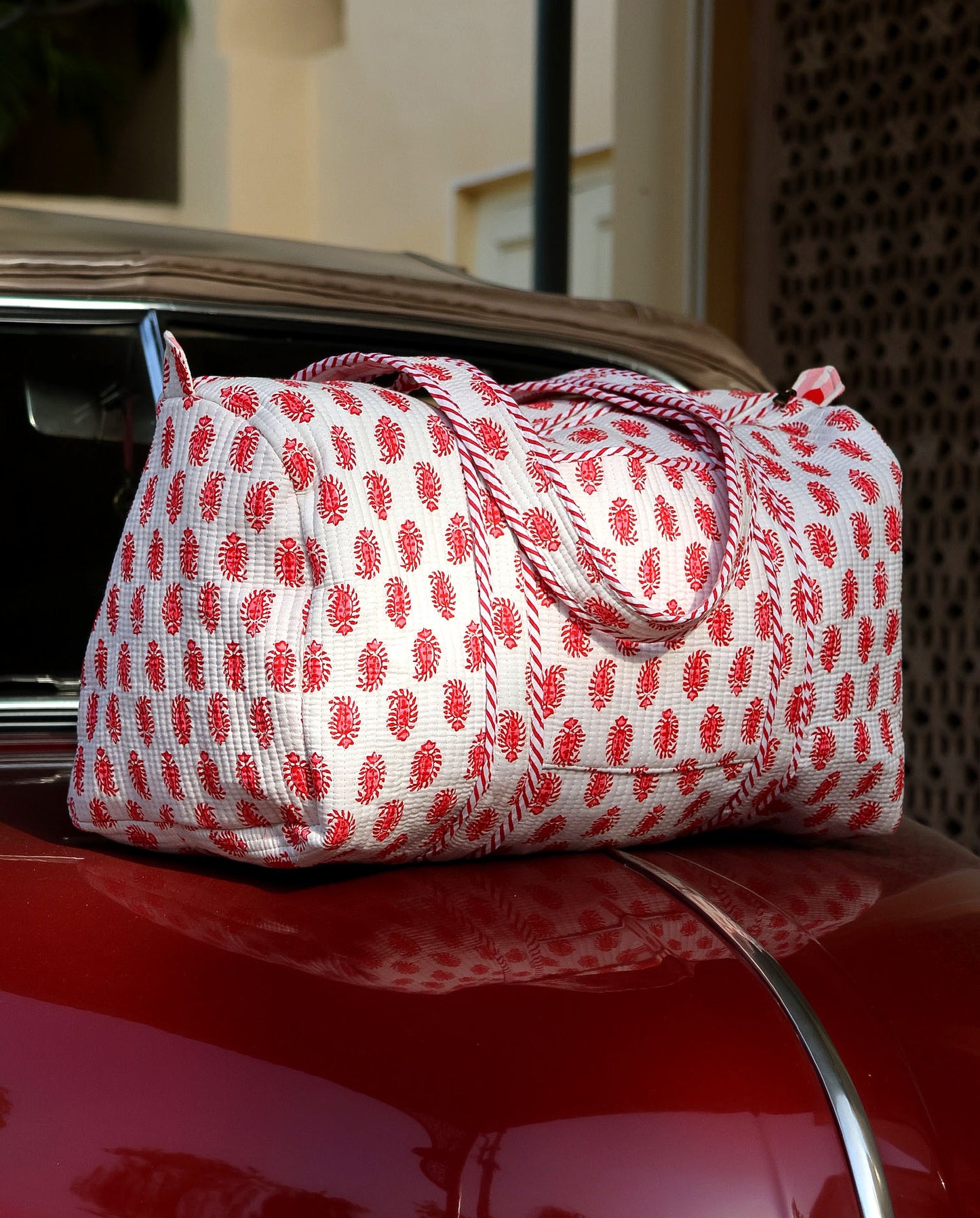 Red Paisley Duffle