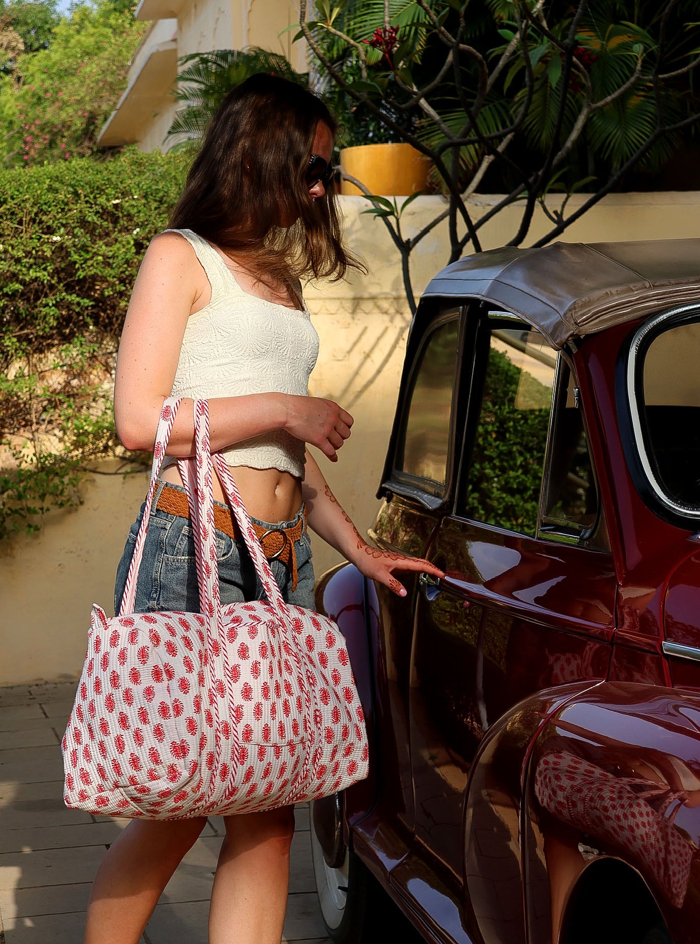 Red Paisley Duffle