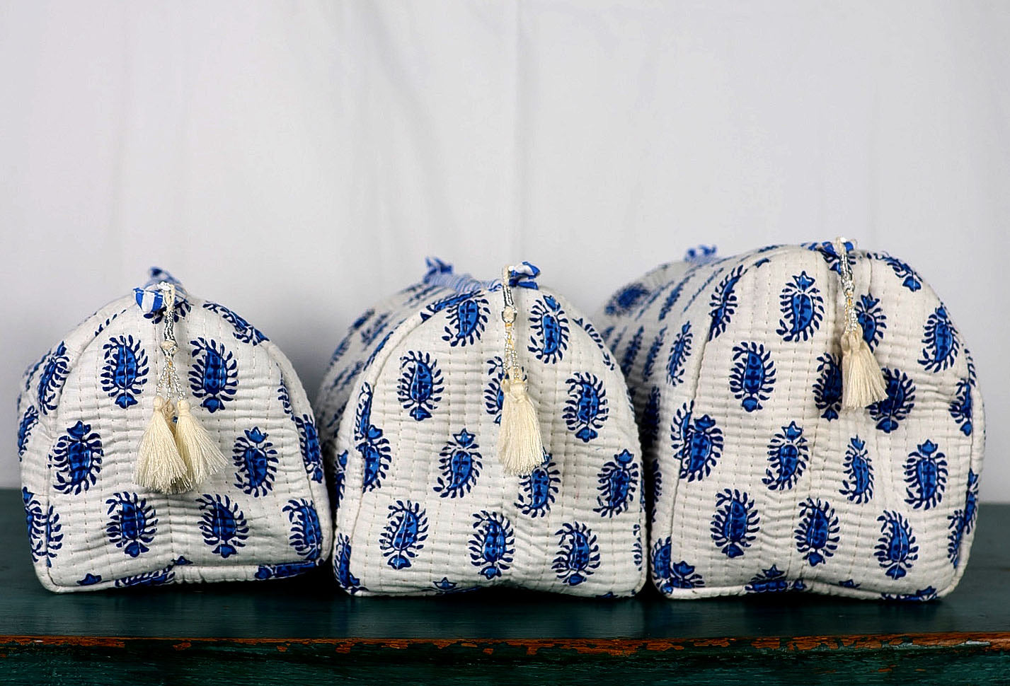 Blue Paisley Nesting Pouches